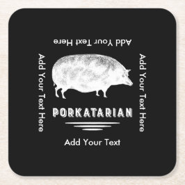 Antiker Schwein-Speck-Liebhaber Porkatarian lustig Rechteckiger Pappuntersetzer