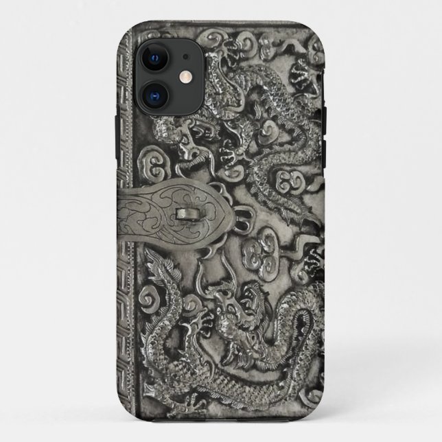 antiker silberner Drache iphone 5 Fall Case-Mate iPhone Hülle (Rückseite)