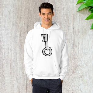 Antiker silberner Skelettschlüssel in handgezeichn Hoodie