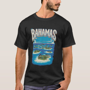 Antiker Sonnenuntergang am Strand mit Palme auf de T-Shirt