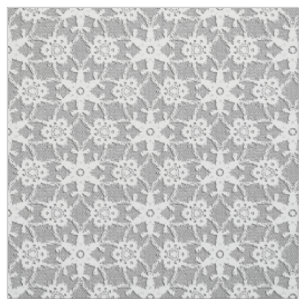 Antiker Spitzendruck - weiß und silbergrau Stoff