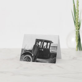 Antiker Stil Mann mit Auto