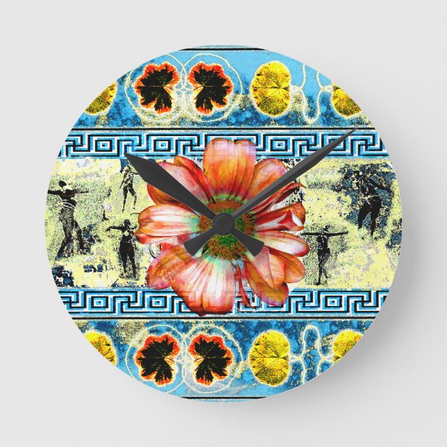 Antiker Tanz Runde Wanduhr (Vorderseite)