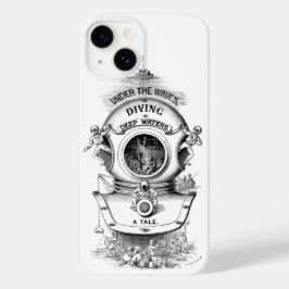 Antiker Tauchhelm nautisch schwarz-weiß Case-Mate iPhone 14 Hülle