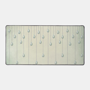 Antiker Teal-Diamant-Rhinstone-Victorian-Anhänger Schreibtischunterlage