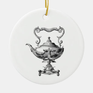 Antiker Teekessel Keramik Ornament