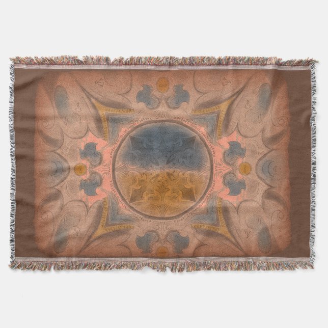 Antiker Teppich Wurfdecke Decke (Vorderseite)