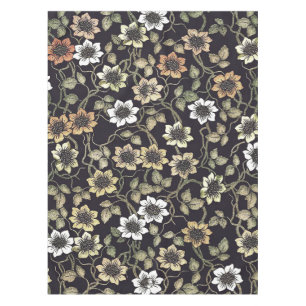 Antiker texturierter Anemonen-Blumenhintergrund   Tischdecke