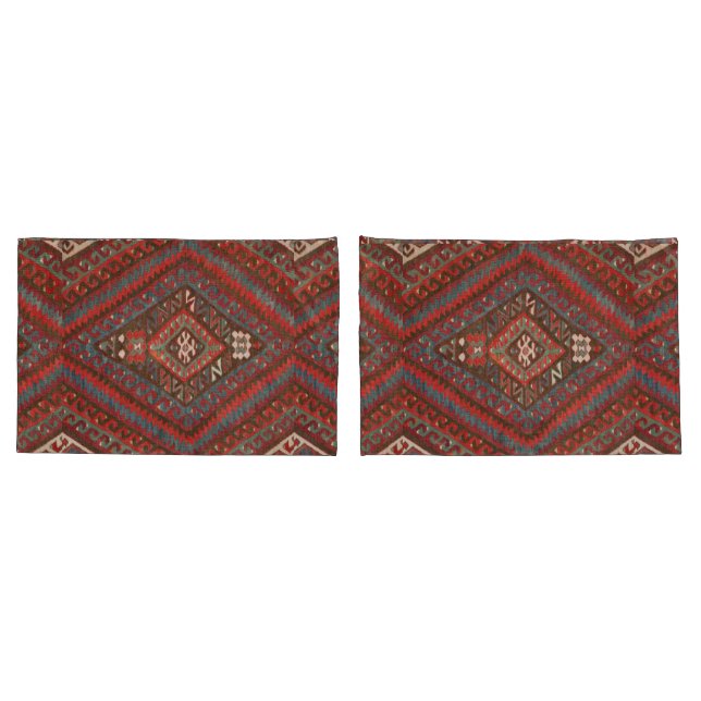 Antiker türkischer Kilim Rug Persischer Teppich Kissenbezug (Rückseite-Set)