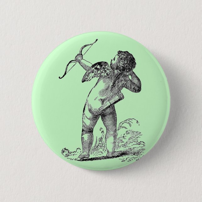 Antiker Valentins Cupid Button (Vorderseite)