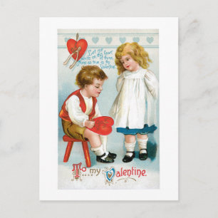 Antiker Valentinstag Feiertagspostkarte