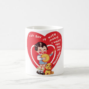 Antiker Valentinstag Kaffeetasse