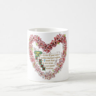 Antiker Valentinstag Kaffeetasse