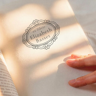 Antiker viktorianischer Rahmen Elegantes Ex Libris Permastempel