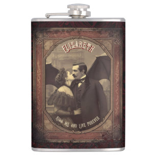 Antiker viktorianischer romantischer Gothic-Vampir Flachmann