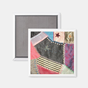 Antiker, Viktorianischer, verrückter Quiltplatz Magnet