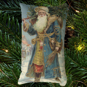 Antiker viktorianischer Weihnachtsmann mit Weihnac Lendenkissen