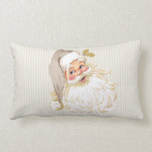Antiker viktorianischer Weihnachtsmann Neutral Bei Lendenkissen