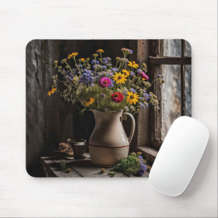 Antiker Wildblumenstrauß Mousepad