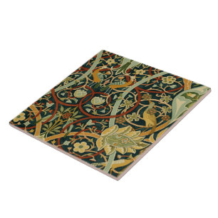 Antiker William Morris Bullerswood-Teppich Fliese