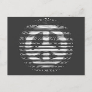 Antiker Woodcut Frieden Postkarte