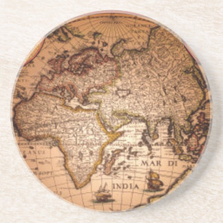 Antiker World Map Classic Earth - Geschenk Unterse Sandstein Untersetzer