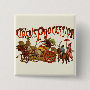 Antiker Zirkus Parade Clowns Button