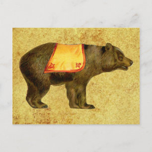 antiker Zirkusbär Postkarte