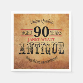 Antikes 90. Geburtstagsdesign Serviette