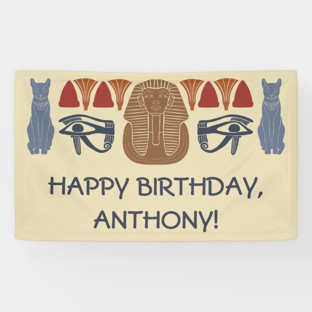 Antikes Ägypten König tut es als Custom Party Banner (Horizontal)