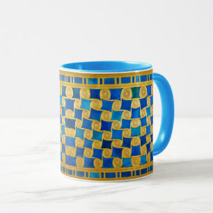 ANTIKES ÄGYPTISCHES GEOMETRISCHES DEKOR, SONNE AM TASSE