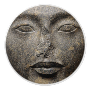 Antikes ägyptisches Gesicht - Amun King Tutankham Keramikknauf