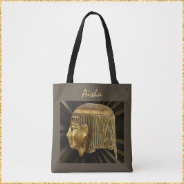 Antikes ägyptisches Schwarz-Gold-Maskenbild Tasche