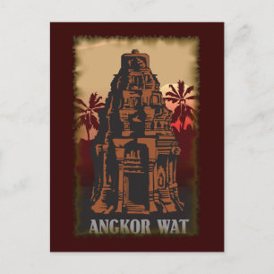 Antikes Angkor Wat Postkarte