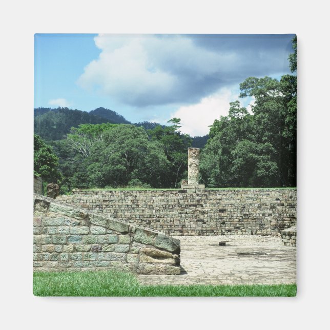 Antikes archäologisches Foto Copan Honduras Magnet (Vorne)