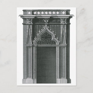 Antikes architektonisches Element, gotisches Porta Postkarte