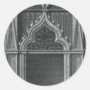 Antikes architektonisches Element, gotisches Porta Runder Aufkleber