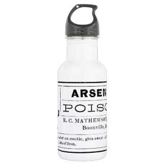 Antikes Arsen-Vergiftungslabel Trinkflasche