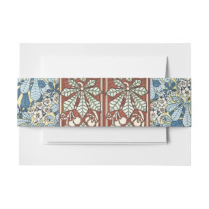 Antikes Art Nouveau Muster mit Kastanienblüten Einladungsbanderole