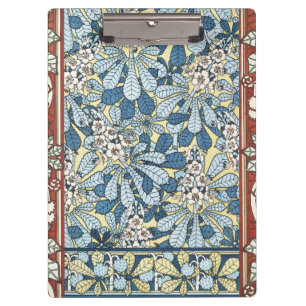 Antikes Art Nouveau Muster mit Kastanienblüten Klemmbrett