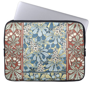 Antikes Art Nouveau Muster mit Kastanienblüten Laptopschutzhülle