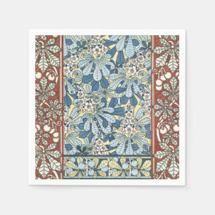 Antikes Art Nouveau Muster mit Kastanienblüten Serviette