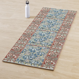 Antikes Art Nouveau Muster mit Kastanienblüten Yogamatte
