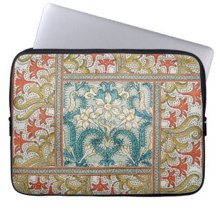 Antikes Art Nouveau-Osterglockenmuster Verneuil Laptopschutzhülle