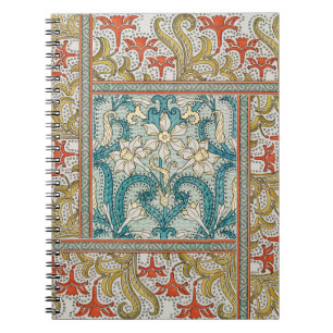 Antikes Art Nouveau-Osterglockenmuster Verneuil Notizblock