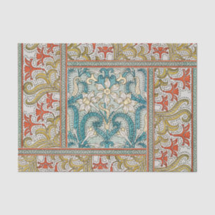 Antikes Art Nouveau-Osterglockenmuster Verneuil Seidenpapier