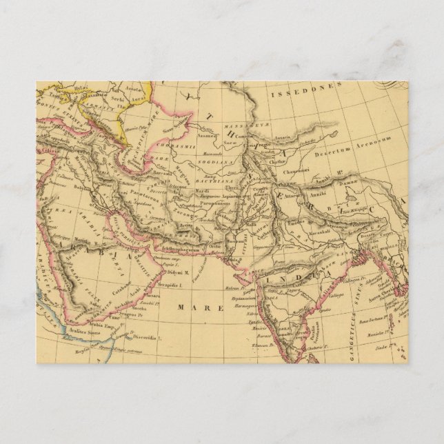 Antikes Asien Postkarte (Vorderseite)