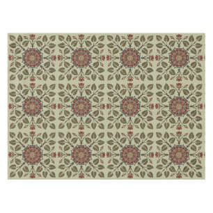 Antikes Audsley Tudor-Rose viktorianisches Muster  Tischdecke