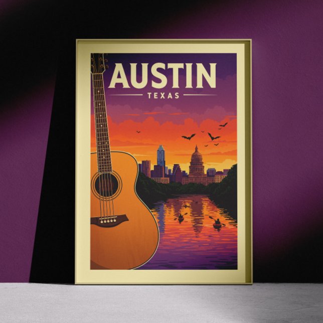 Antikes Austin Texas Poster (Von Creator hochgeladen)