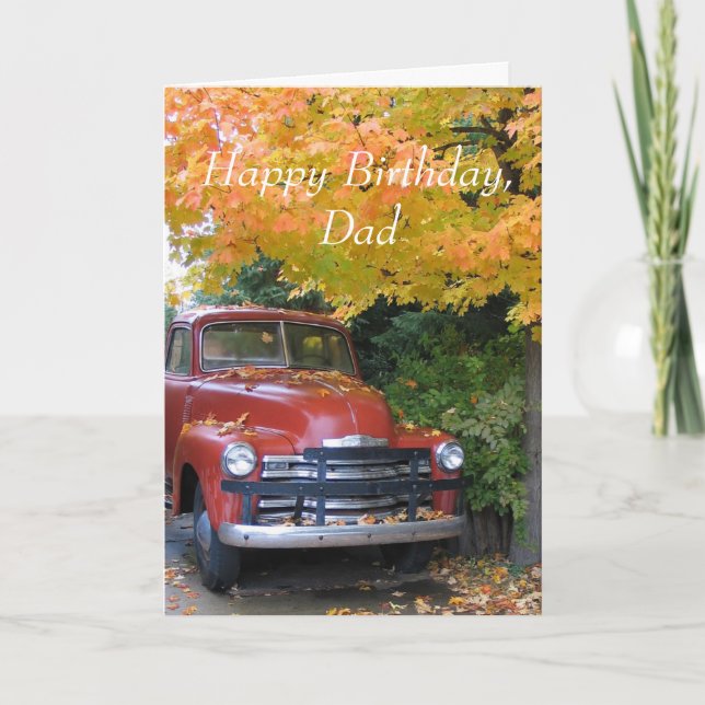 Antikes Auto, alles Gute zum Geburtstag, Vater Karte (Vorderseite)